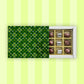 Green Printed Chocolate Box - 12 Pcs