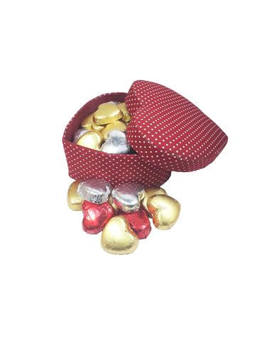 Chocolate Polka Heart Gift Pack – 20 Heart Shape Pcs.