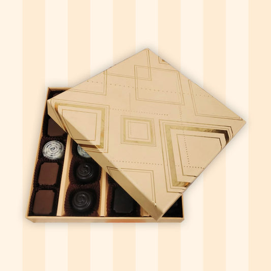 Peach Square Chocolate Box - 20 Pcs